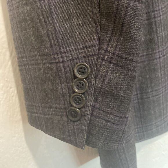 Robert Talbott Carmel Linen Blazer 2Btn Half Lined Men Blue Striped L - Picture 9 of 9